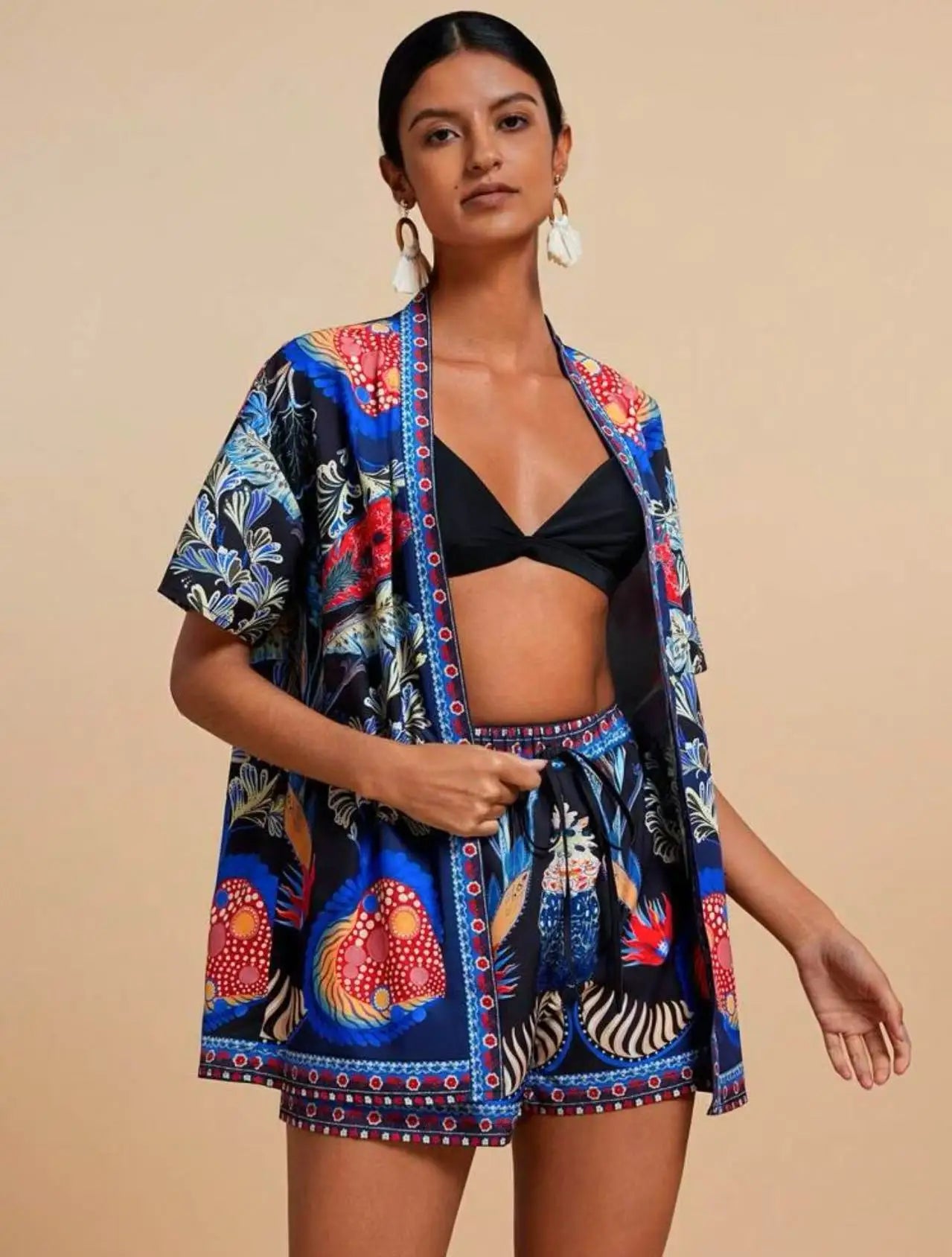 Soleia™ Kimono Set – Boho-eleganse med tropisk preg