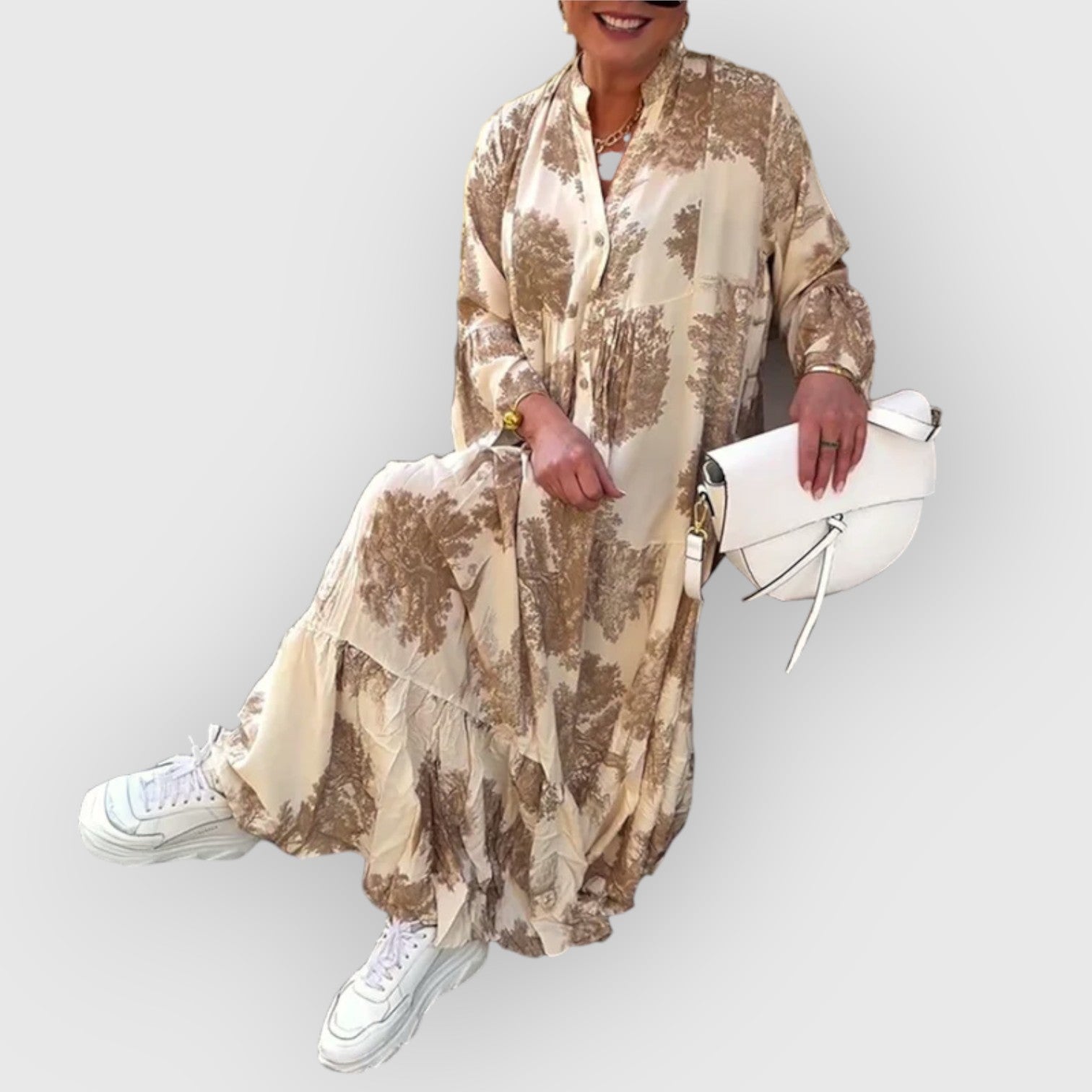 Isabella – Kjole med vintageprint