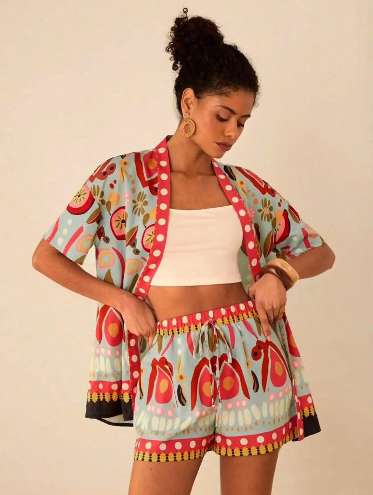 Soleia™ Kimono Set – Boho-eleganse med tropisk preg