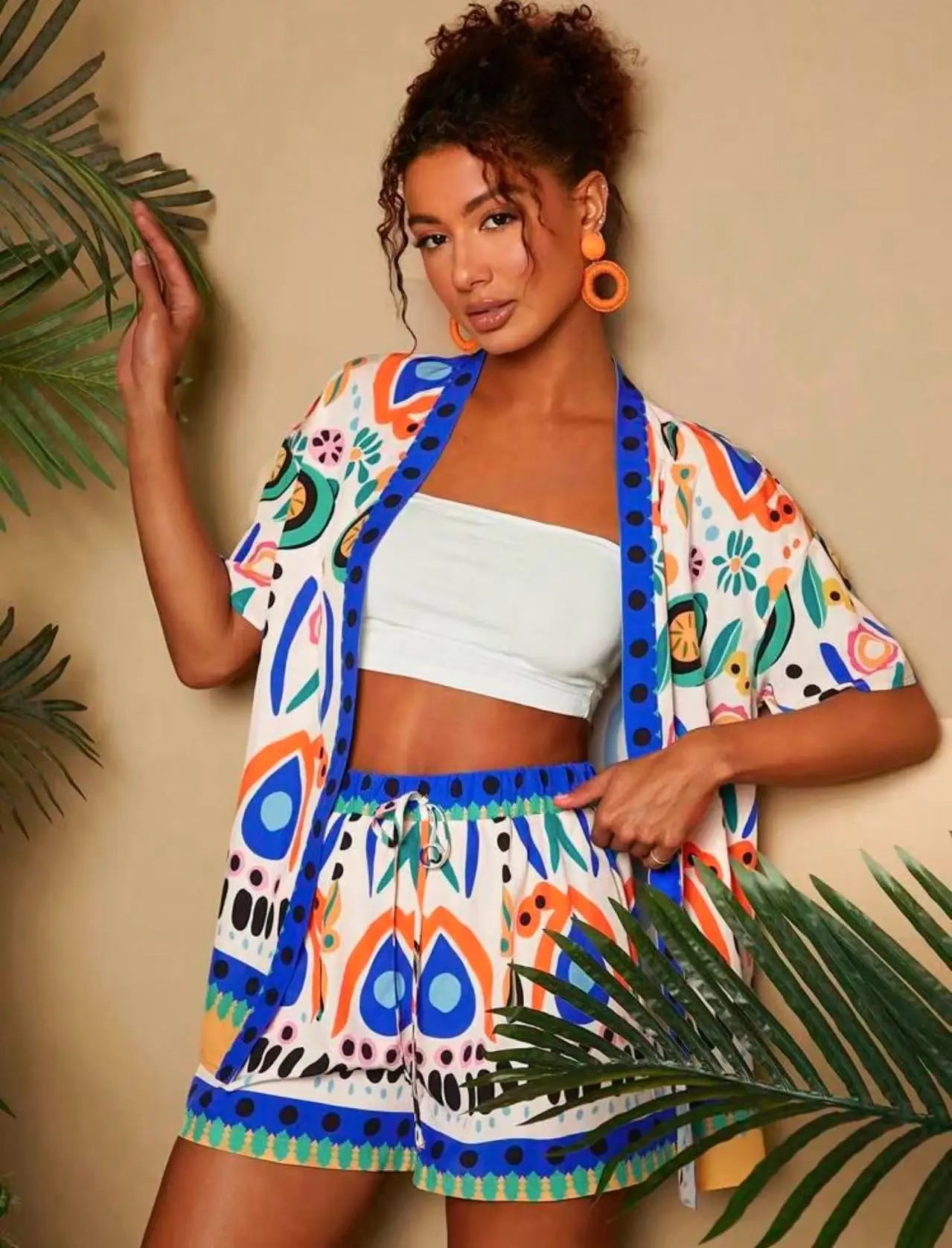 Soleia™ Kimono Set – Boho-eleganse med tropisk preg